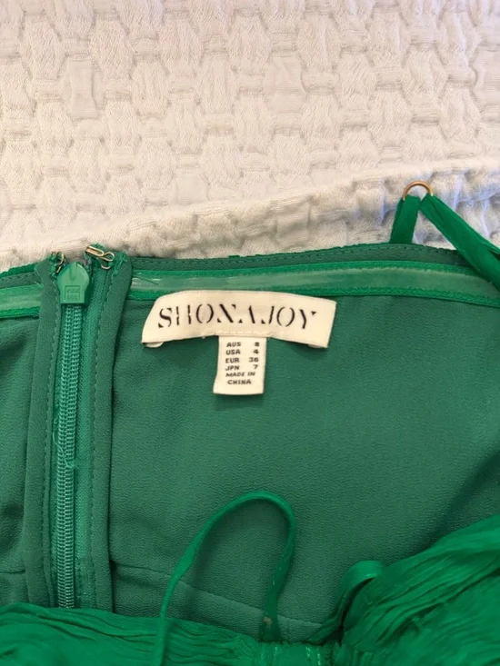 Shona Joy Malina Ruched Bodice Midi Dress - Tree Green - Picture 3 of 5